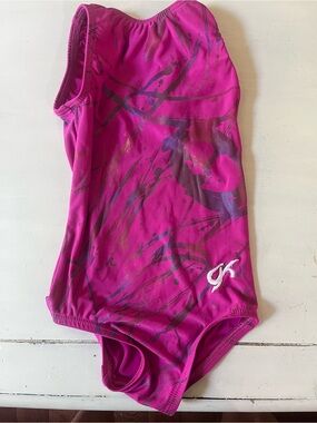 K-Swiss Magenta Pink One-Piece Bodysuit with Abstract Print
